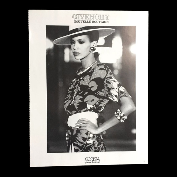 Original 1986 Givenchy Runway Press Advertisement